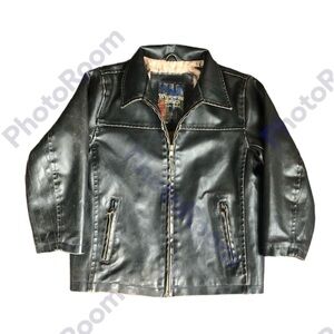 Kids Faux Leather Jacket size L(6)